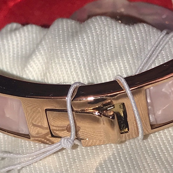 Kate ♠️ Spade Blush & Rose Gold hinged bangle - Picture 3 of 5